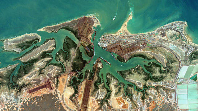 Satellite Imagery of Port Hedland in Western Australia 
