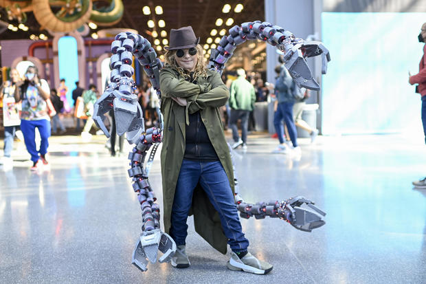Doctor Octopus poses during New York Comic Con 2022 on October 06, 2022 in New York City. 