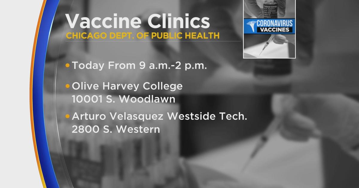 CDPH Hosting Vaccine Clinics At 2 City Colleges Saturday - CBS Chicago