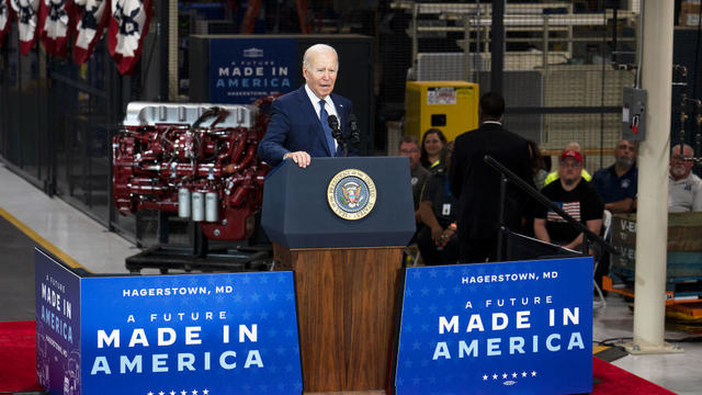 President Biden Speaks At Volvo Group Powertrain Facility 