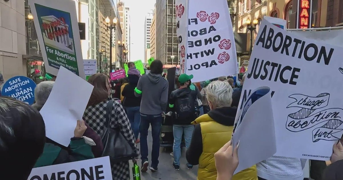 Protesters for Iran, women's rights join together in Chicago CBS Chicago