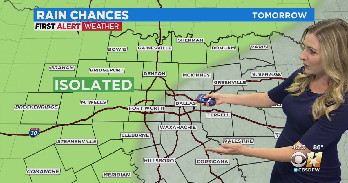 Rain chances possible for some Tuesday - CBS Texas
