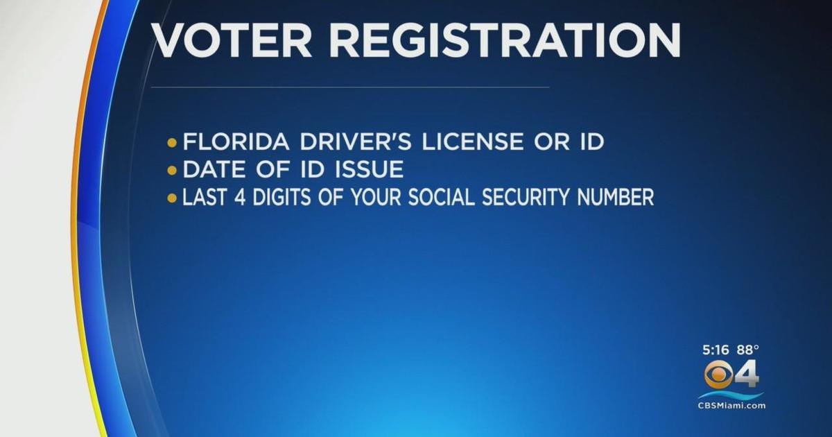 Florida Voter Registration deadline approaching CBS Miami