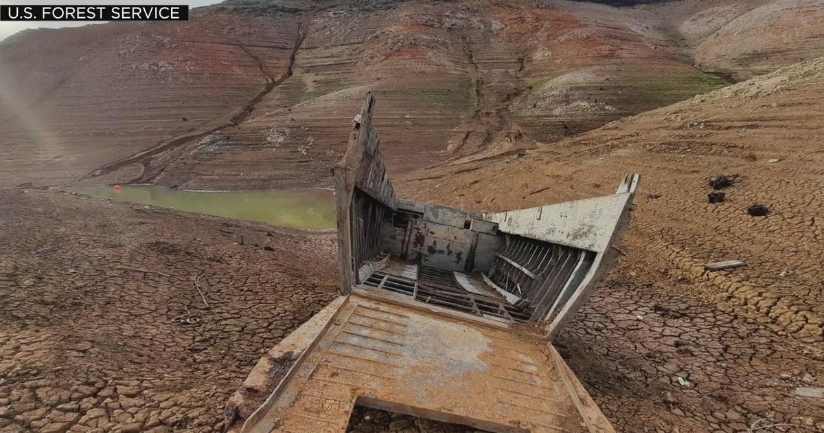 Sunken World War II boat revealed in Shasta Lake