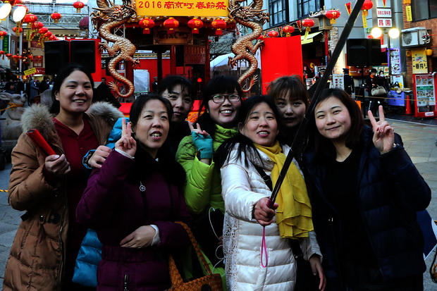 Tourists Enjoy Lunar New Year In Kobe Chinatown 