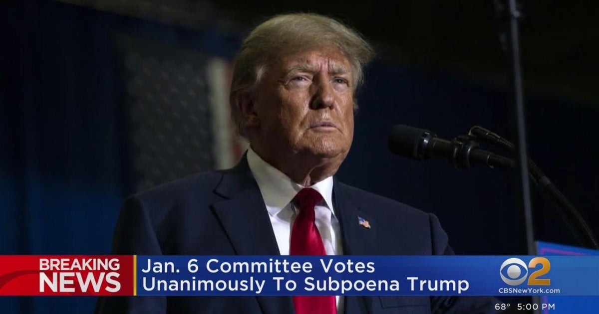 Jan. 6 committee votes to subpoena former Pres. Donald Trump - CBS New York