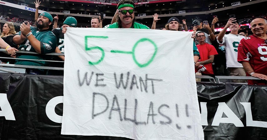 Dallas’ Peters set up for rowdy Eagles fans in division matchup