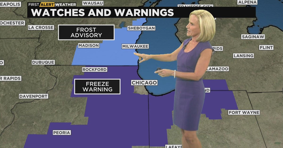 Chicago First Alert Weather Freeze warning overnight CBS Chicago