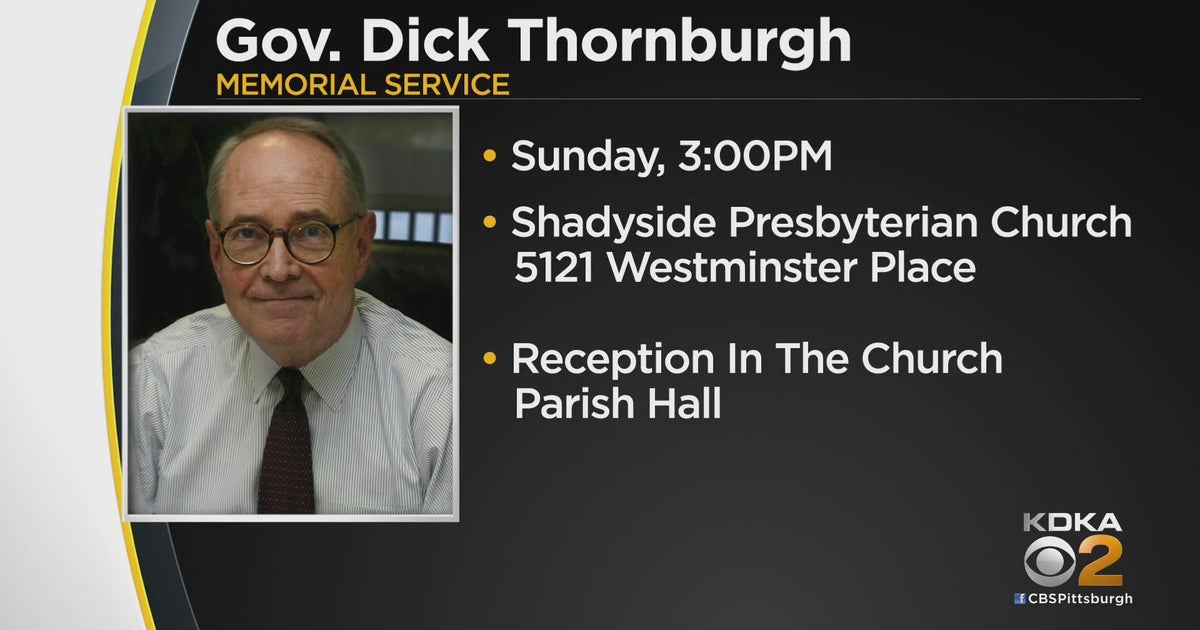 Memorial planned for former Gov. Dick Thornburgh CBS Pittsburgh