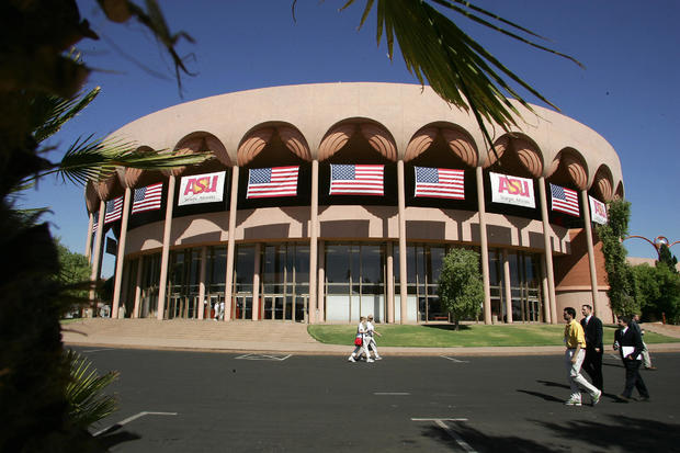 A view of the Gammage Auditorium on the 