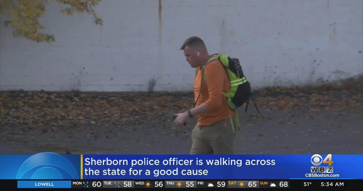 Sherborn police officer walking across Massachusetts to raise awareness