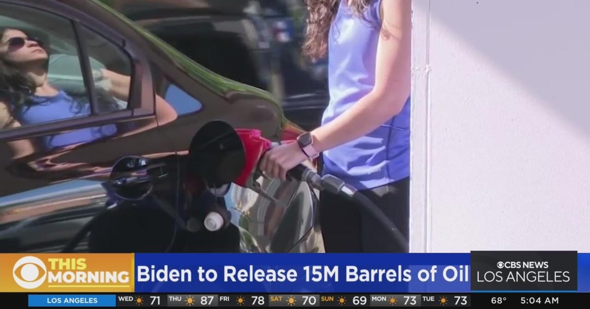 Biden to release 15M barrels from oil reserve, more possible - CBS Los ...