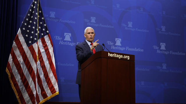 Former Vice President Mike Pence Speaks At The Heritage Foundation In Washington, DC 
