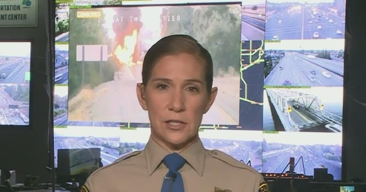 NB I-5 blocked after big rig fire near Twin Cities Road