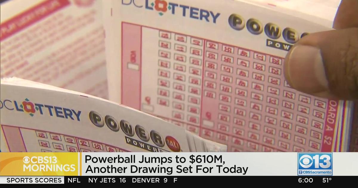 Powerball jackpot rises to 610M CBS Sacramento