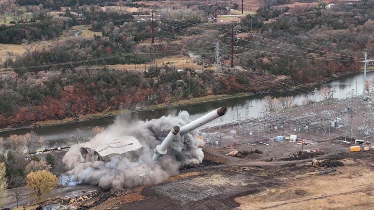 Landmark Granite Falls power plant demolished CBS Minnesota