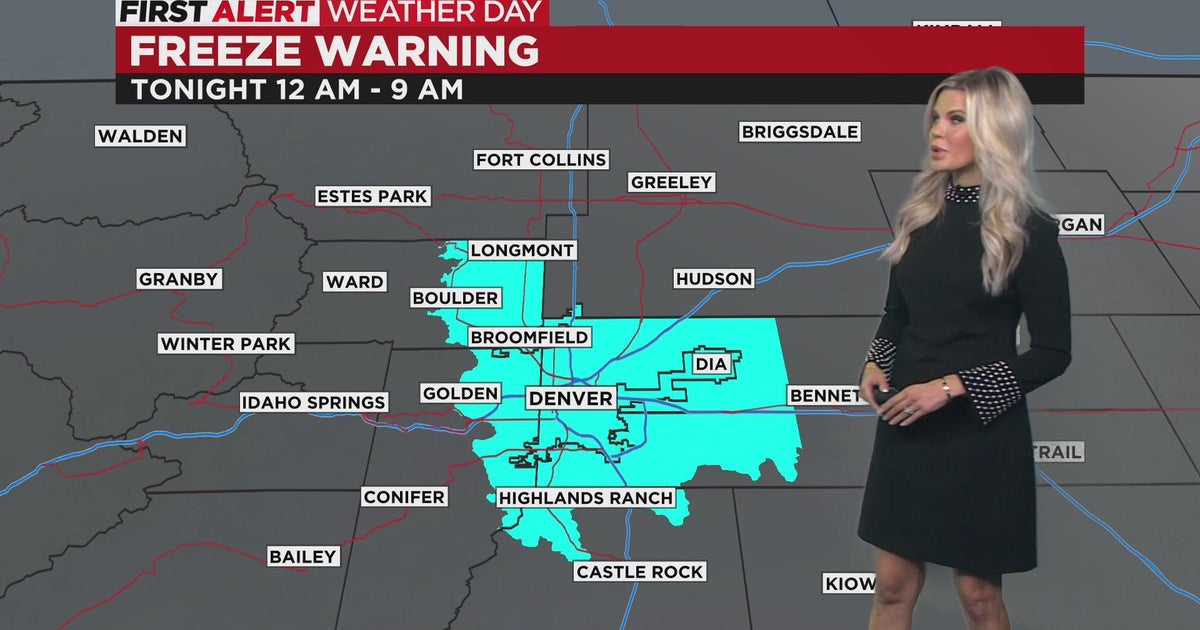 Freeze warning in Denver for bitter temperatures CBS Colorado