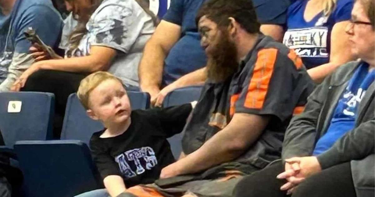 A Kentucky coal miner rushed from work to watch a basketball game with his son. Now he's being rewarded with VIP tickets.
