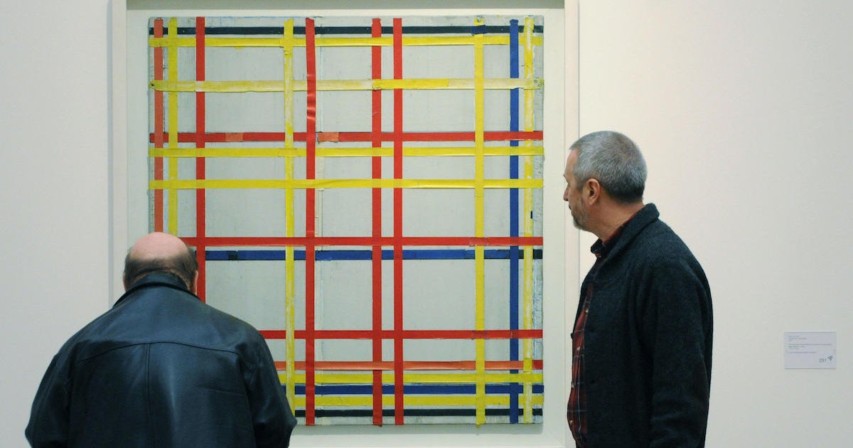 Piet Mondrian’s painting hung upside down for 77 years, museum curator says