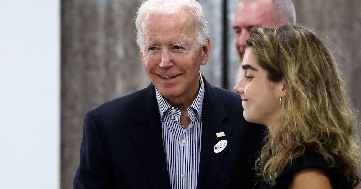 Biden is voting early in the state of Delaware in the November election