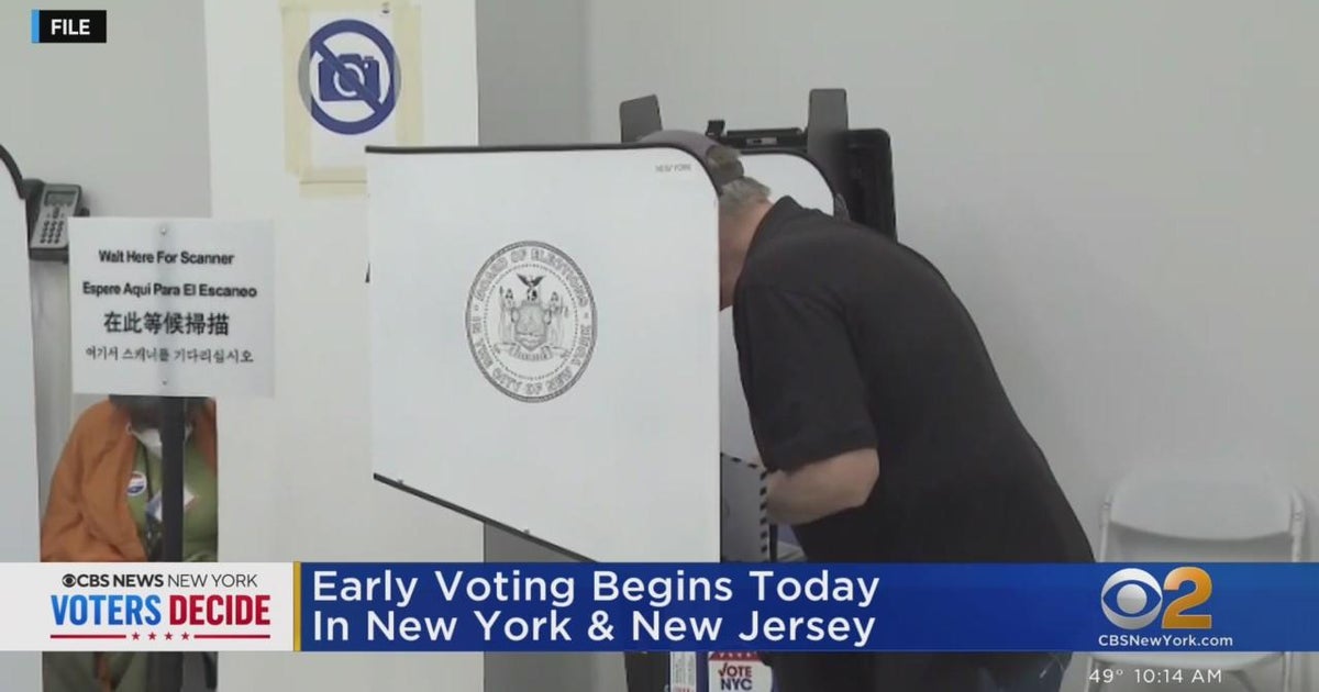 Inperson early voting begins in New York and New Jersey CBS New York