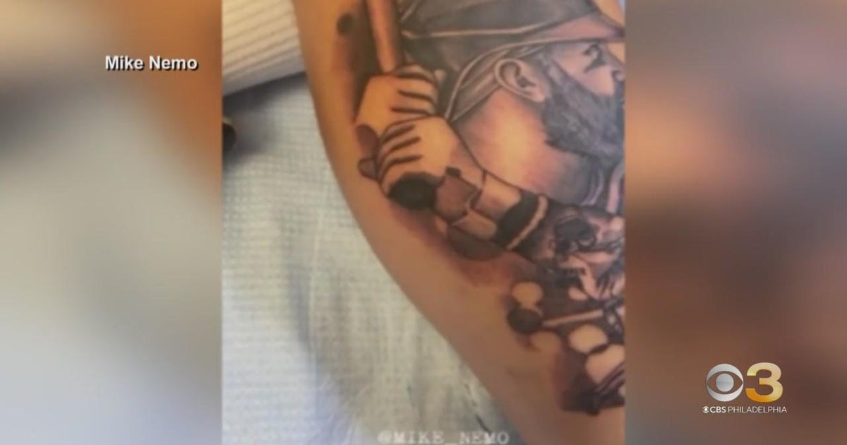 Philadelphia artist shares photo of Bryce Harper tattoo CBS Philadelphia