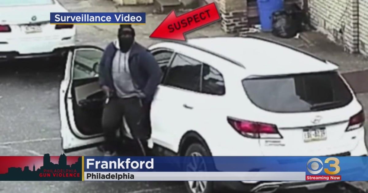 Police release surveillance video of murder suspect in Frankford - CBS ...