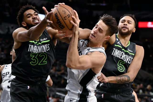 Timberwolves Spurs Basketball 