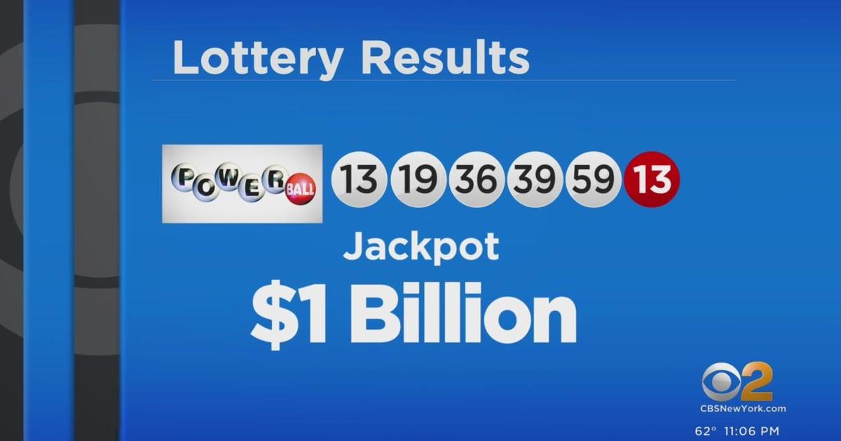 1 billion Powerball jackpot winning numbers announced CBS New York