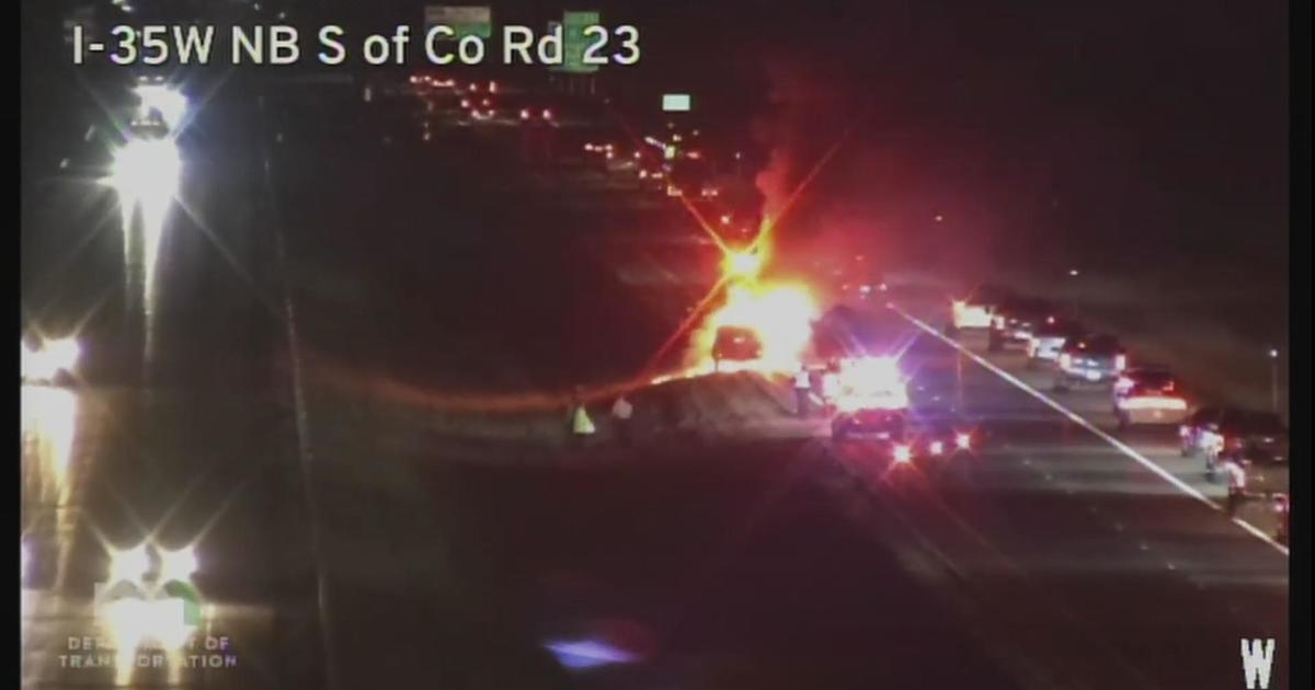 NEXT Drive: Car catches fire after hitting deer on I-35W near Lino ...