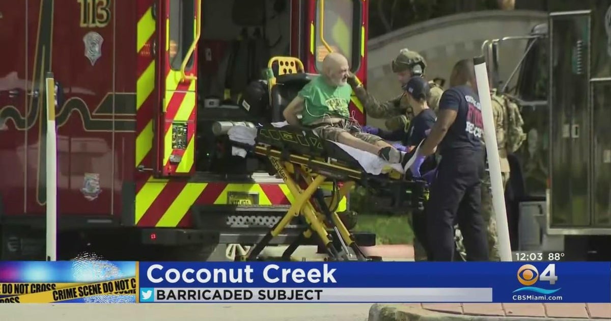 Man in custody after stand off with Coconut Creek police - CBS Miami