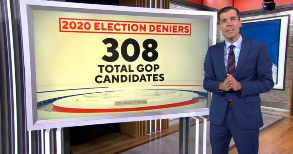More than half of GOP midterm candidates are "election deniers," CBS News review finds