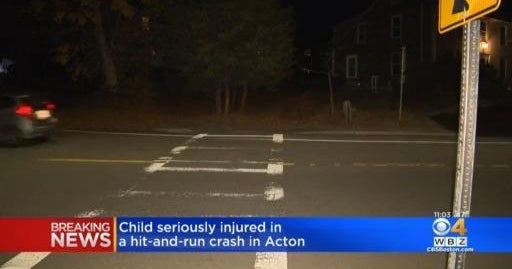 Child seriously injured in hit and run crash in Acton CBS Boston