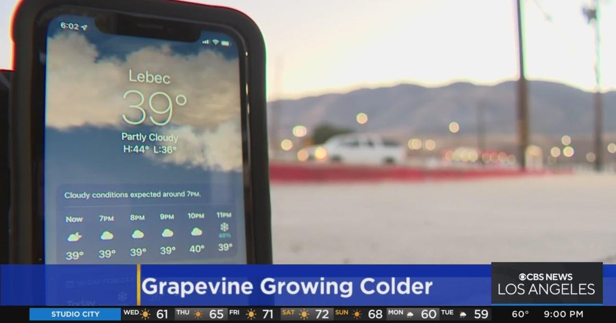 Cold snap hits unprepared drivers on the Grapevine - CBS Los Angeles