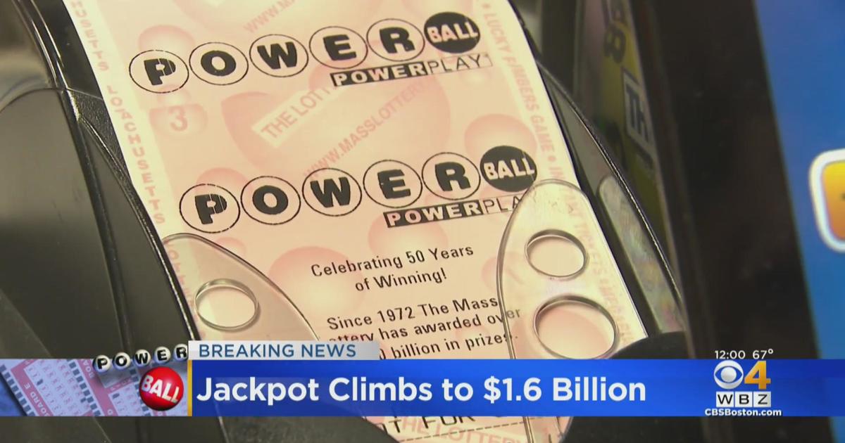 Powerball Jackpot Climbs To Record-setting $1.6 Billion - CBS Boston