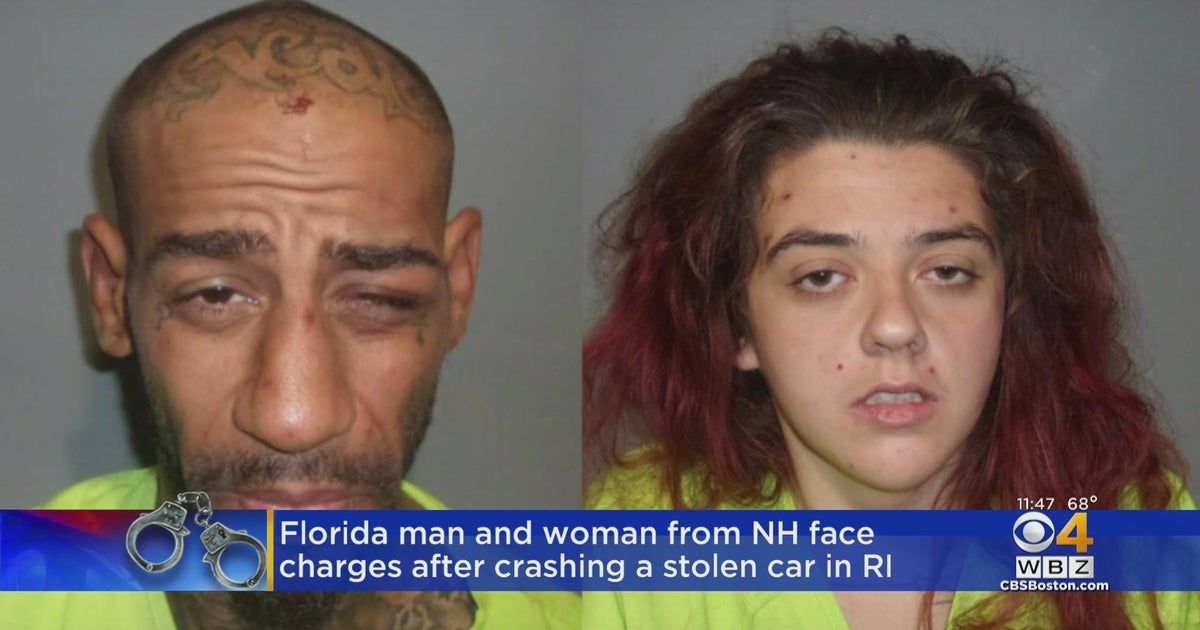 Florida man and New Hampshire woman arrested after crashing stolen car ...
