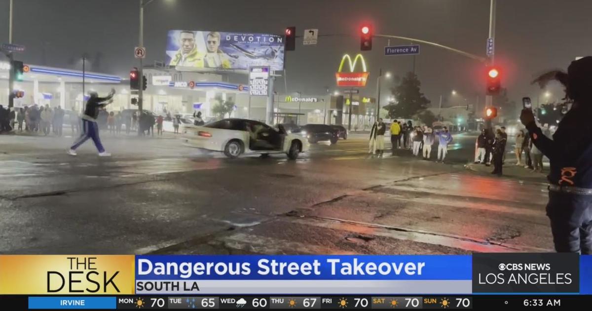 Dangerous Street Takeover In South La Cbs Los Angeles