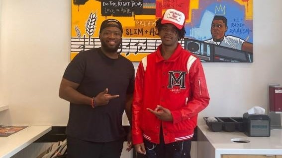 Alberto Morales and his "little" Cruz 