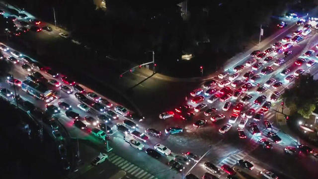 Aerial View of San Jose Sideshow Traffic 