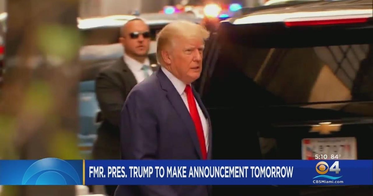 Ex-President Donald Trump to make announcement Tuesday night - CBS Miami