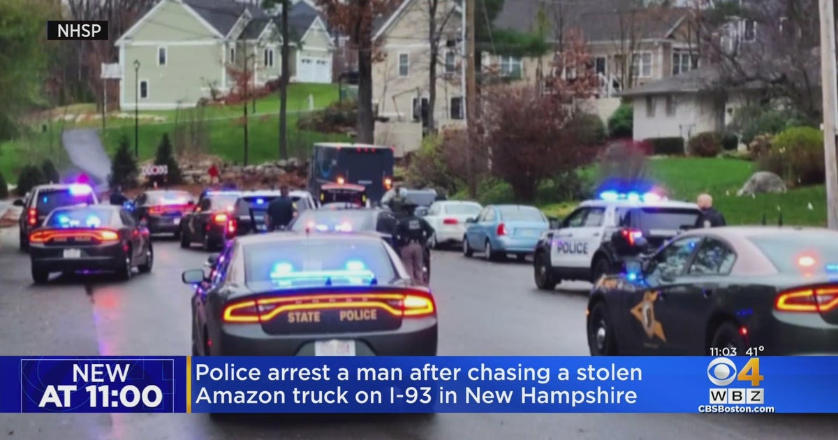 Stolen Amazon delivery truck prompts police chase in New Hampshire