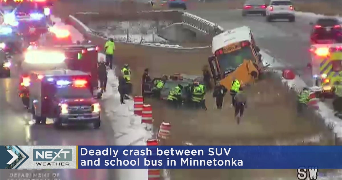 Driver killed in crash involving school bus in CBS Minnesota