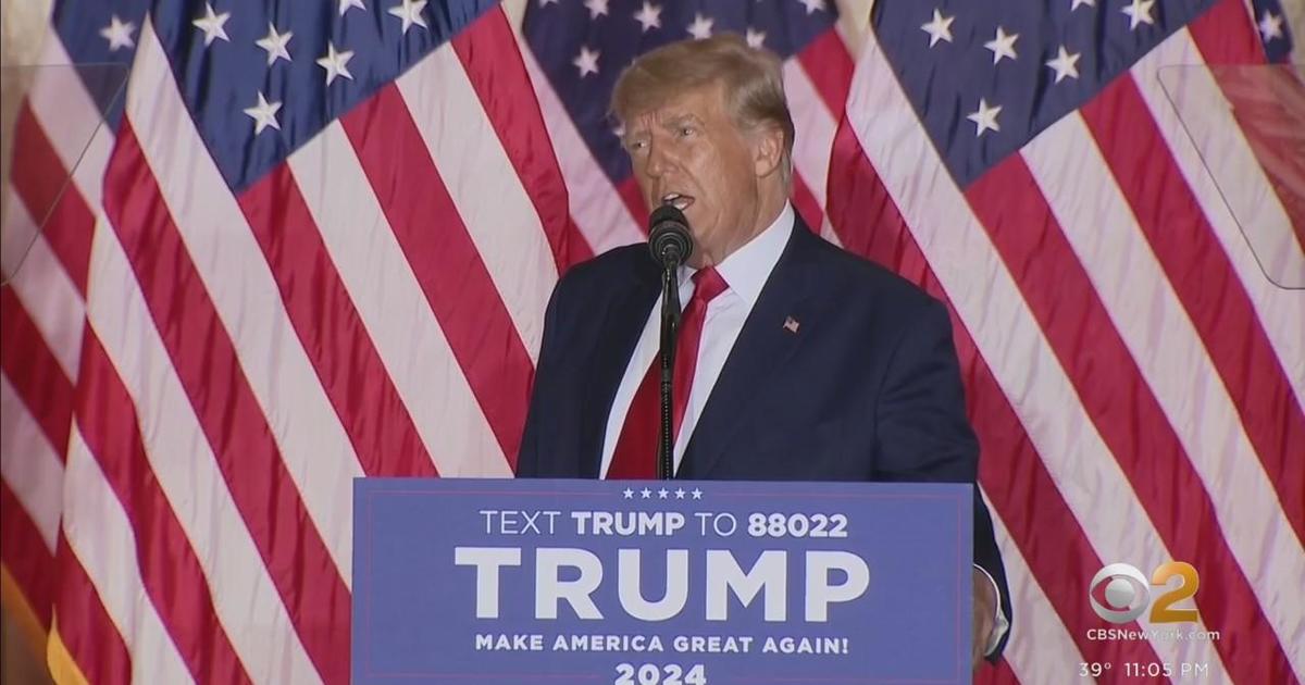 Donald Trump announces he's running for president in 2024 CBS New York