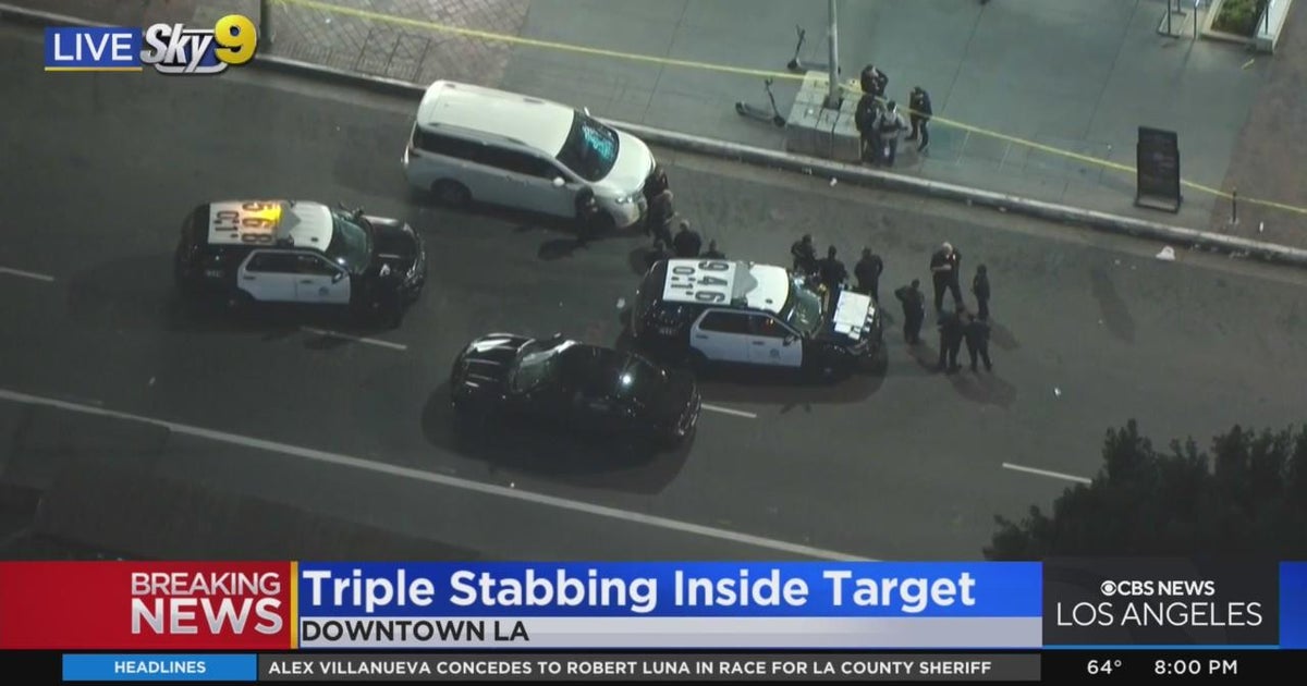 Three people stabbed in downtown LA Target - CBS Los Angeles