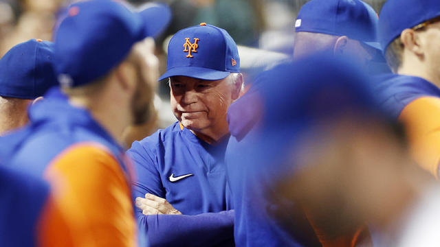 Manager Buck Showalter #11 of the New York Mets looks on during the fifth inning against the Miami Marlins at Citi Field on September 27, 2022 in the Queens borough of New York City. 