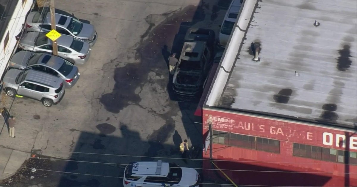 Man found dead inside burning vehicle in North Philly: police - CBS ...