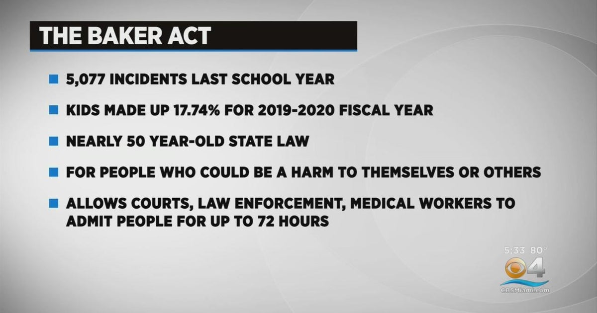 Study looks at how Baker Act is aimed at kids - CBS Miami