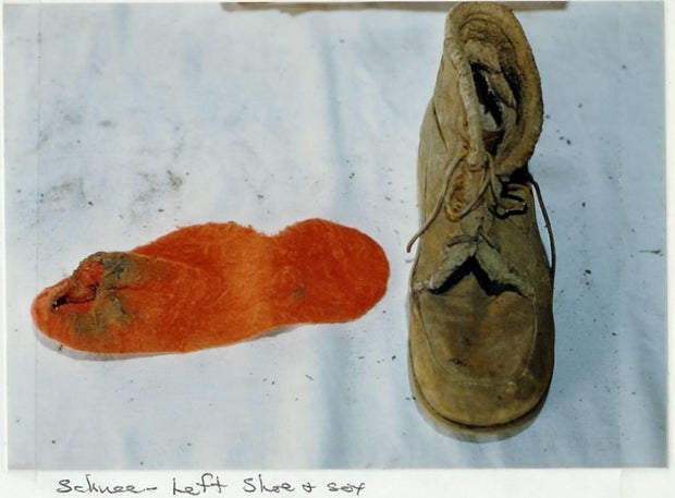 Bootie sock found with Annette Schnee