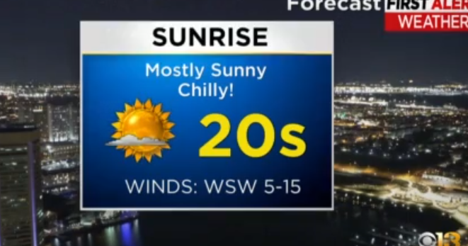 Maryland Weather Frigid overnight, Friday highs in mid40s CBS Baltimore