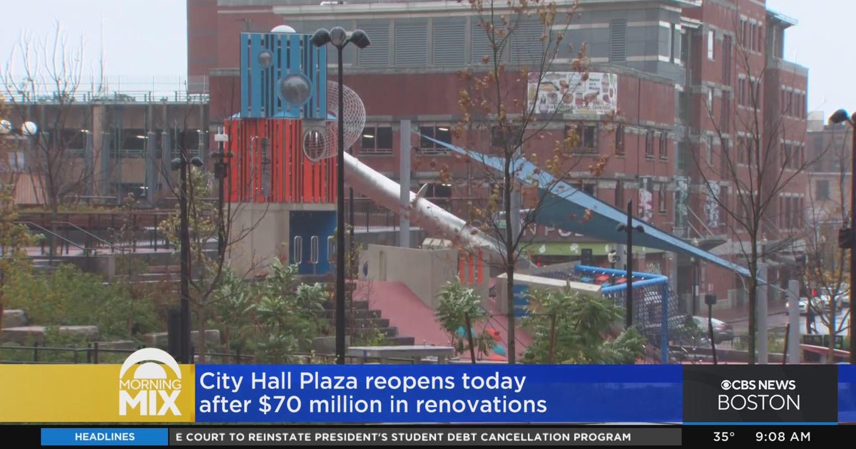 Boston City Hall Plaza reopens with brand new look - CBS Boston